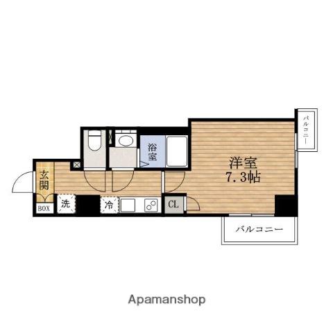エスカーサOSAKAウエスト九条駅前(1K/9階)の間取り写真