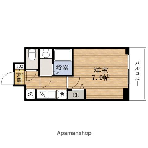 レオンコンフォート大阪DOMECITY(1K/9階)の間取り写真