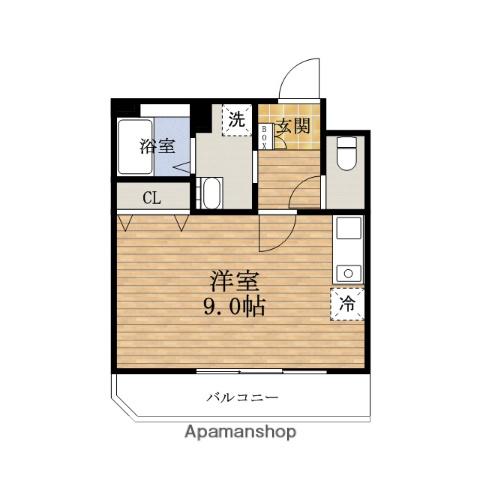 ヴィッラ リエート M(ワンルーム/4階)の間取り写真
