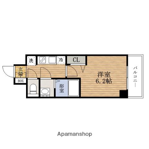 プレサンス大阪ドームシティビーツ(1K/4階)の間取り写真