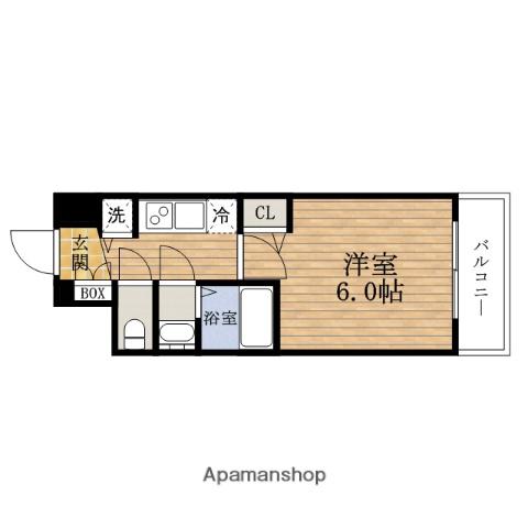 アドバンス大阪グロウスⅡ(1K/13階)の間取り写真