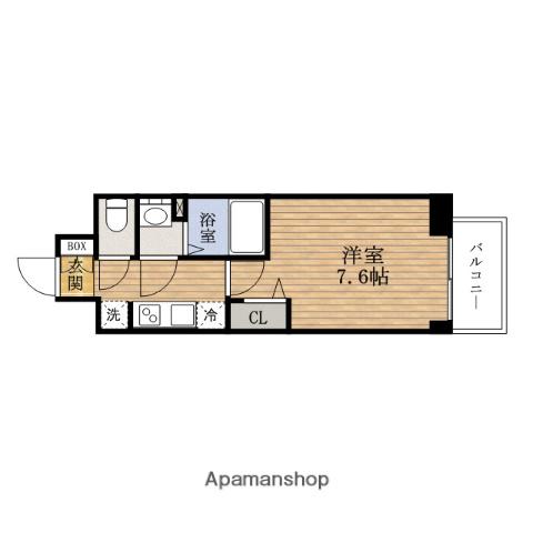 プレサンス難波FIELD(1K/3階)の間取り写真
