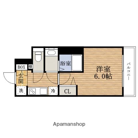 エステムコート心斎橋セントラル(1K/5階)の間取り写真