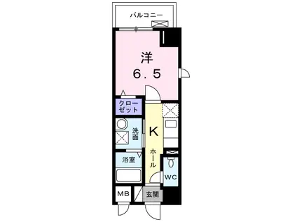 シャルム天王寺(1K/5階)の間取り写真