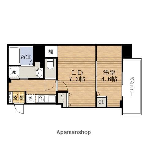 VILLASERENO玉造本町(1LDK/5階)の間取り写真