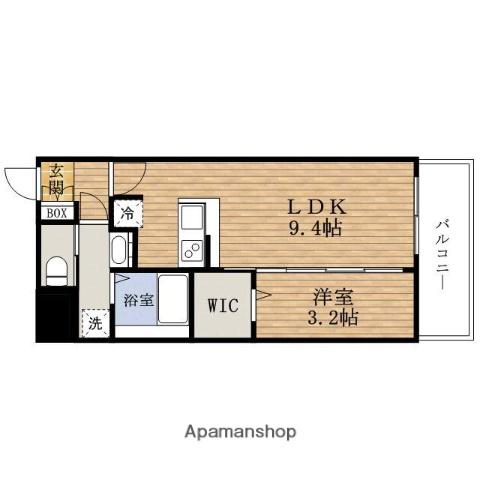 SERENITE堺筋本町プリエ(1LDK/15階)の間取り写真