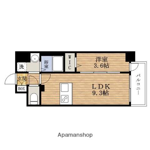 ファステート難波グランプリ(1LDK/9階)の間取り写真