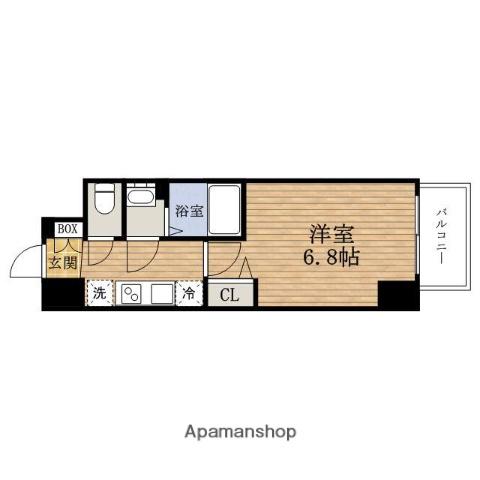 プレサンス大阪ドームシティクロスティ(1K/4階)の間取り写真