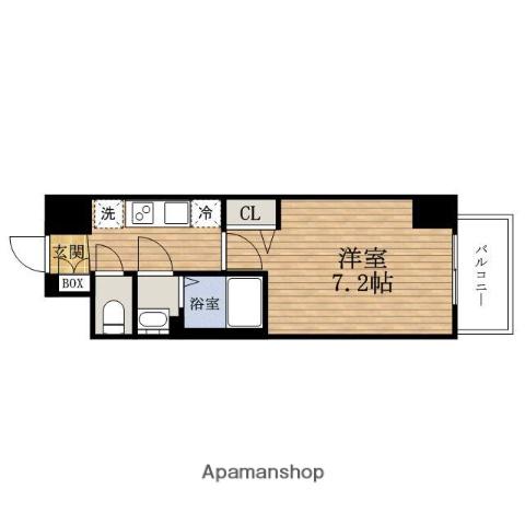 プレサンス大阪ドームシティクロスティ(1K/12階)の間取り写真