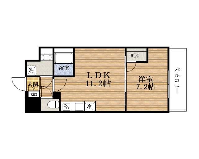 エスレジデンスNIHOMBASHIクオリア(1LDK/4階)の間取り写真