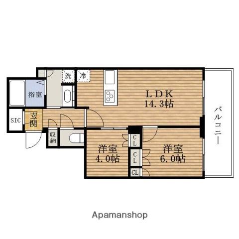 MJR堺筋本町TOWER(2LDK/29階)の間取り写真