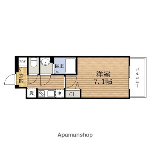 PRESSANCE京町堀(1K/6階)の間取り写真
