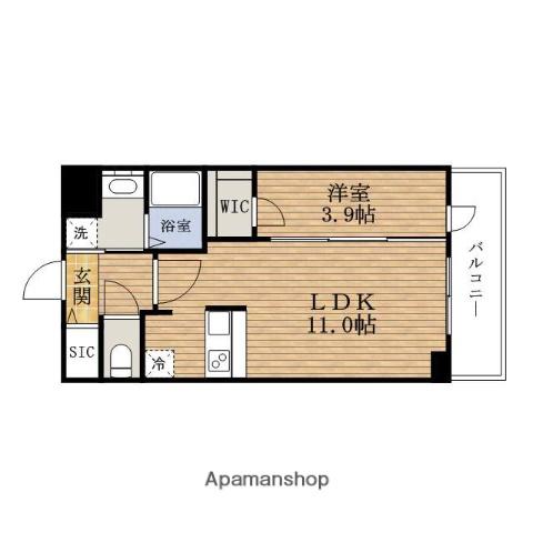PRESSANCE京町堀(1LDK/4階)の間取り写真