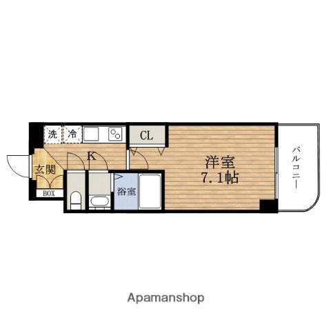 ラグゼ西長堀(1K/6階)の間取り写真