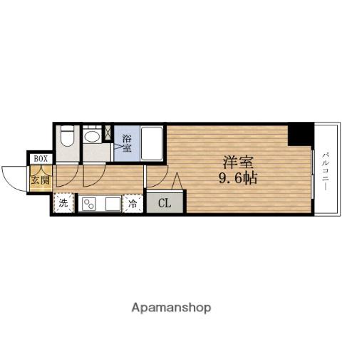 ソルテラス難波フロント(1K/3階)の間取り写真