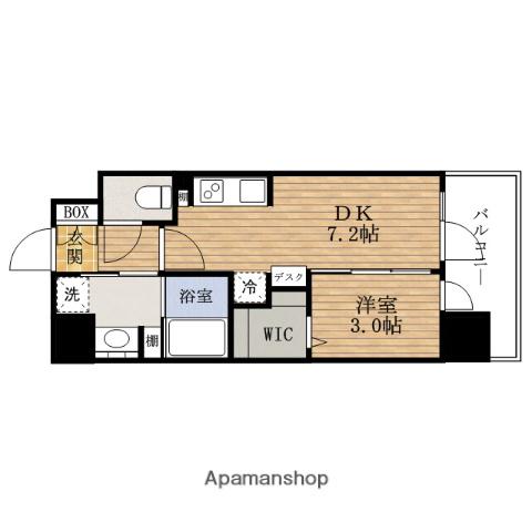 アーバネックスSHINMACHI(1DK/12階)の間取り写真