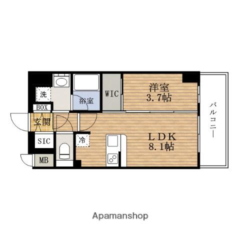 レオンコンフォート難波CLEA(1LDK/13階)の間取り写真
