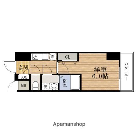 レオンコンフォート難波CLEA(1K/13階)の間取り写真