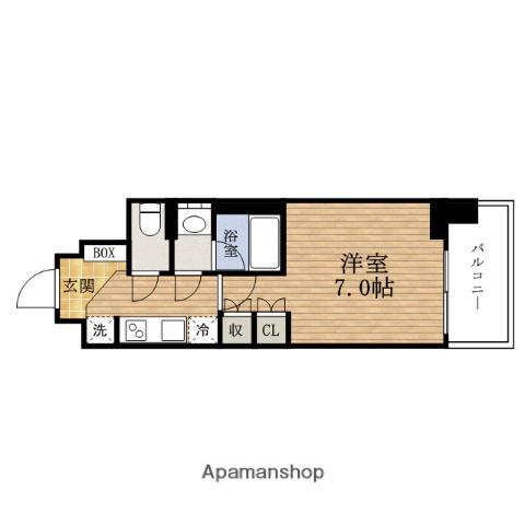 LUNEFLATS谷町四丁目(1K/11階)の間取り写真