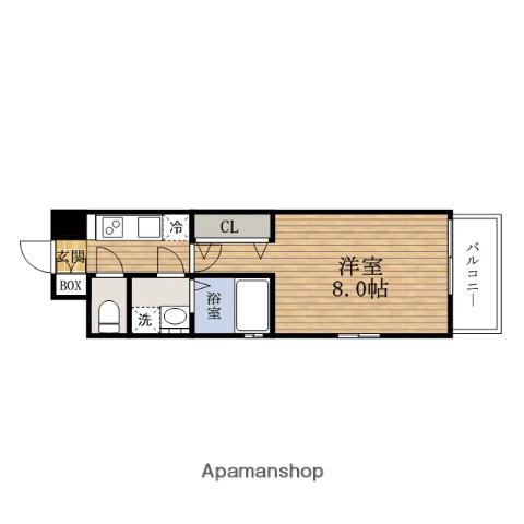 ワールドアイNAMBAMINAMIポルタ(1K/15階)の間取り写真