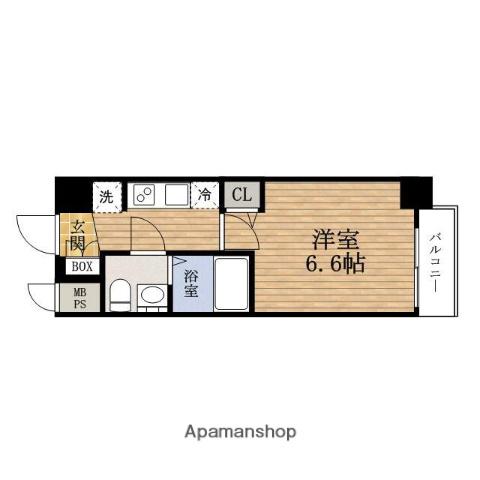 ワールドアイ阿波座ウエスト(1K/7階)の間取り写真