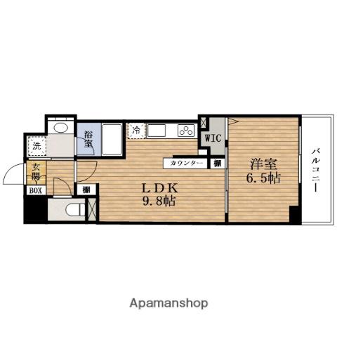 ディアコートOLIVIER(1LDK/6階)の間取り写真