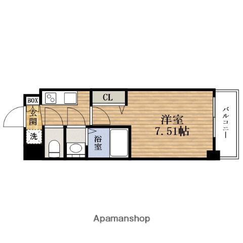 フォーリアライズNAMBAMINAMIレーヴ(1K/3階)の間取り写真