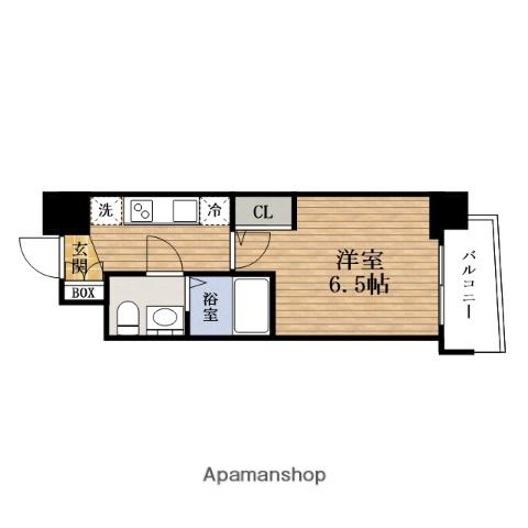 SERENITE天満橋アリア(1K/4階)の間取り写真