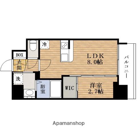 SERENITE天満橋アリア(1LDK/10階)の間取り写真