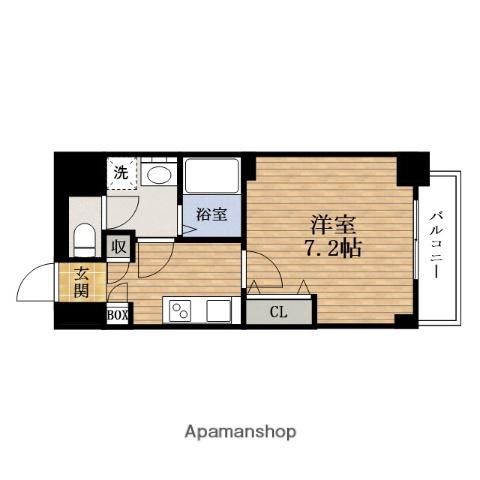 ファーストフィオーレ九条Ⅲ(1K/12階)の間取り写真