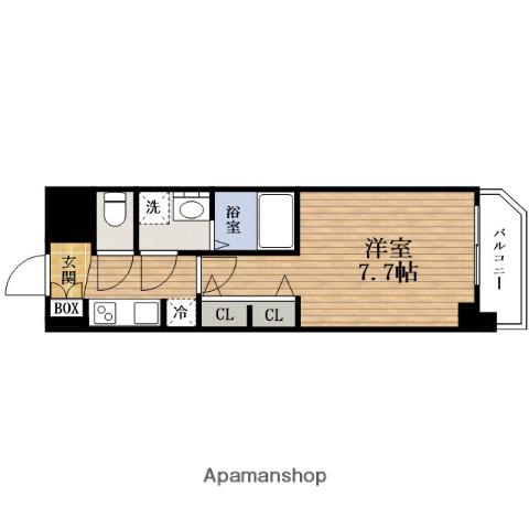 エスレジデンスSAKAISUJIHOMMACHIウーノ(1K/15階)の間取り写真