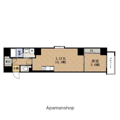 アートフォルムTEMMABASHI(1LDK/14階)の間取り写真