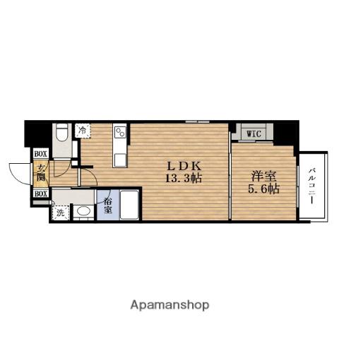 DIMUS北浜(1LDK/11階)の間取り写真