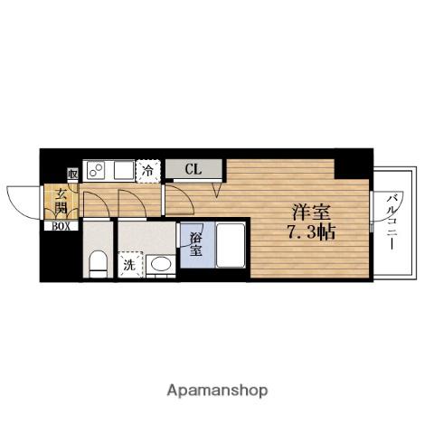 ARBUS天満橋(1K/11階)の間取り写真