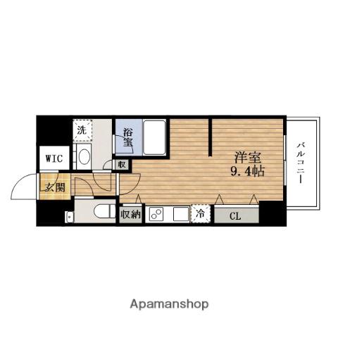 ARBUS天満橋(ワンルーム/11階)の間取り写真