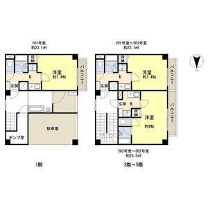 アネックス北島(1K/2階)の間取り写真