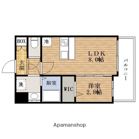 ラシーヌKAWARAYAMACHI(1LDK/12階)の間取り写真