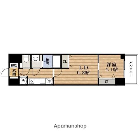 SPLENDIDE堀江(1LDK/12階)の間取り写真