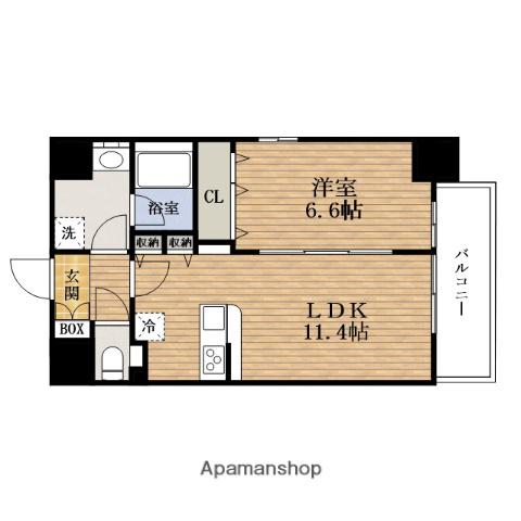 フクSHIMANOUCHI(1LDK/11階)の間取り写真