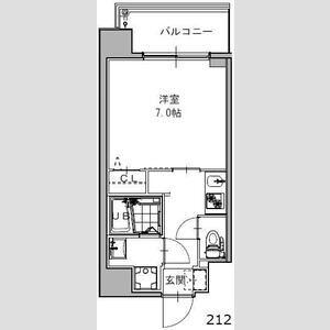 S-RESIDENCE福島GRANDE(1K/2階)の間取り写真