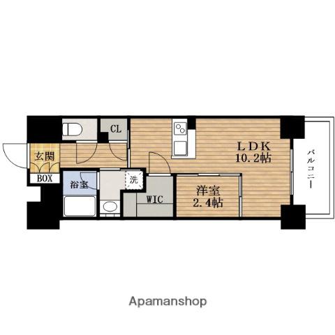 コンフォリア・リヴ北久宝寺Q(1LDK/5階)の間取り写真