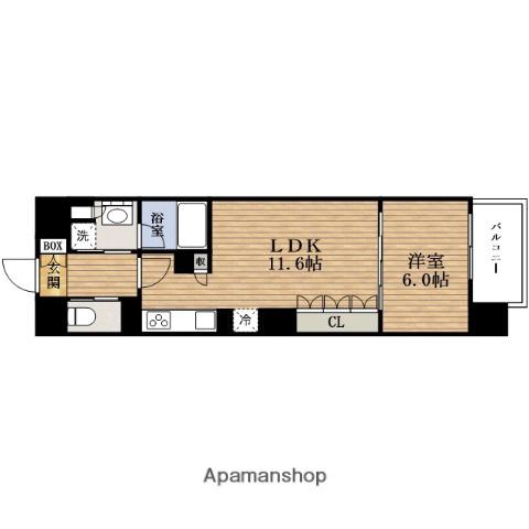 LEGAL南久宝寺Ⅱ(1LDK/8階)の間取り写真