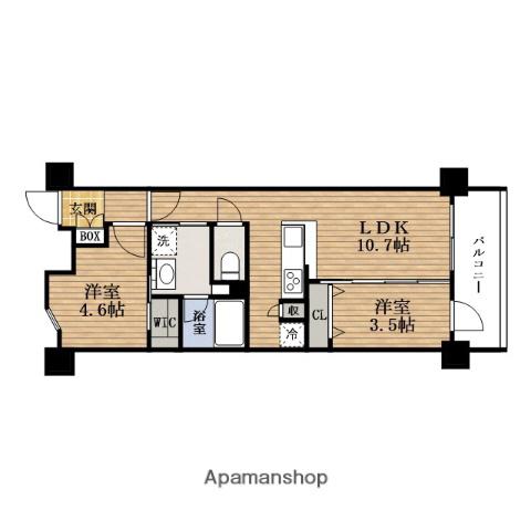 URBANEX心斎橋イースト(2LDK/8階)の間取り写真