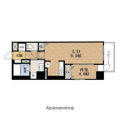 ラフィットMATUYAMACHI(1LDK/2階)の間取り写真