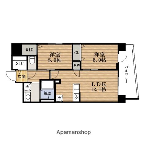 IBCレジデンス ウエスト (2LDK/2階)の間取り写真