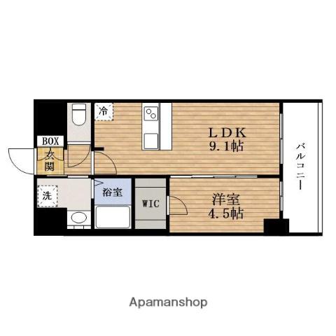 PRESSANCEドームシティ コレーレ(1LDK/2階)の間取り写真