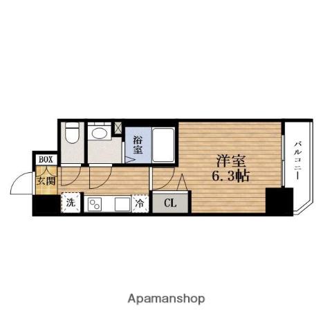 PRESSANCEドームシティ コレーレ(1K/7階)の間取り写真