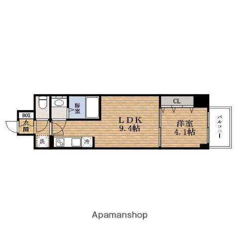 ファステートNAMBAデラックス(1LDK/2階)の間取り写真