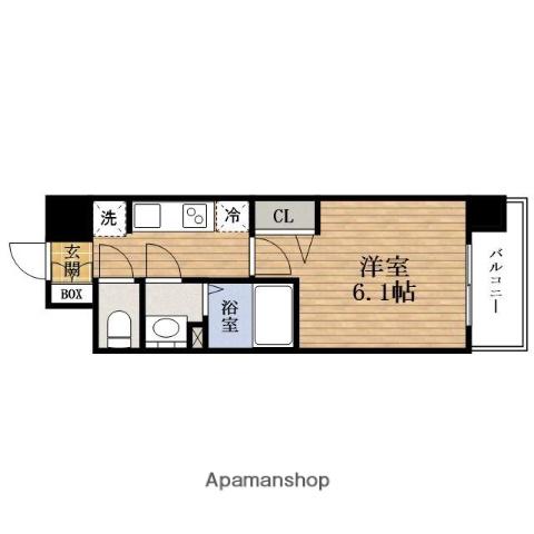 プレサンス大国町ブライス(1K/14階)の間取り写真