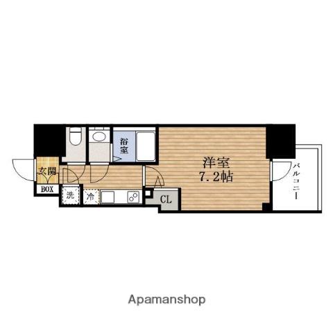 セレニテ本町東リアン(1K/2階)の間取り写真